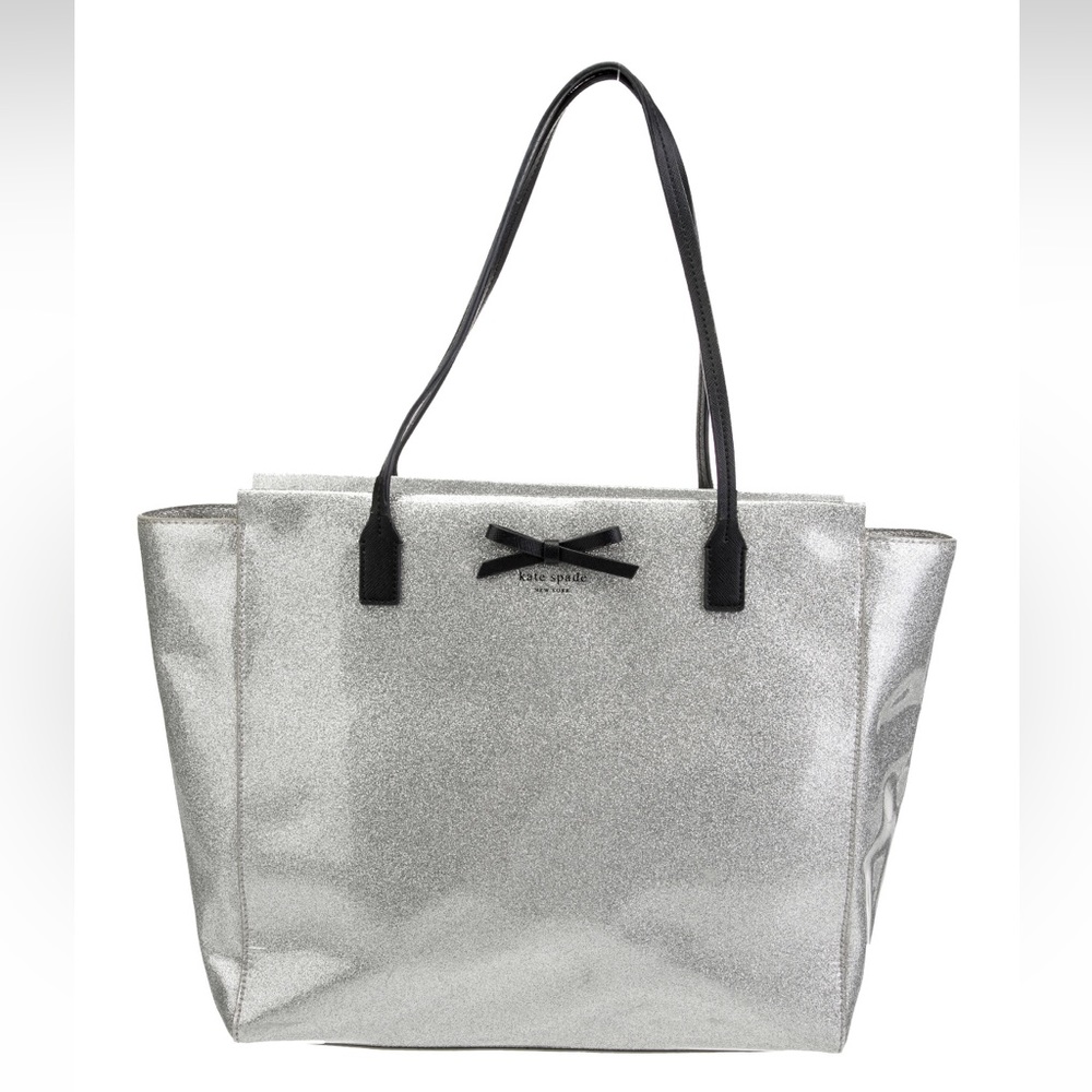 Kate Spade Glitter PVC Silver Tote